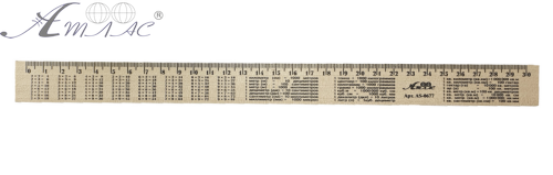 Лінійка Дерев'яна ТАбличка Множення 30см надрукована  AS-0677