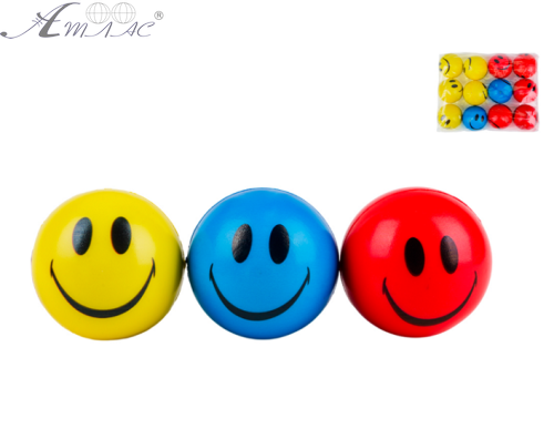 Іграшка М'ячик м'який фомовий 6см Смайл  08310