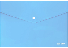 Папка на кнопці А4 Economix непрозора блакитна пастель 180мкм  31301-82