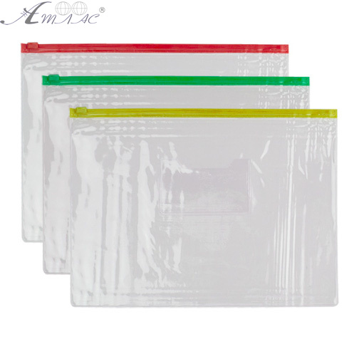 Папка на блискавці В5 Soho прозора з кишенею  S-55-B5