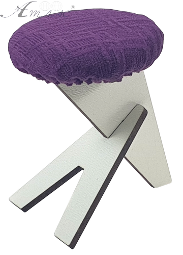 Мебель мягкая для кукол ростом 30 см - Табурет модерн фиолетовый из МДФ AS-7803 Мебель мягкая для кукол ростом 30 см - Табурет модерн фиолетовый из МДФ AS-7803