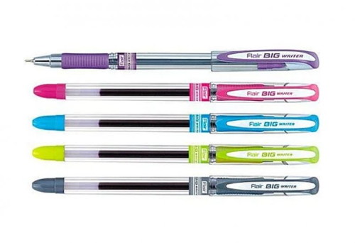 Ручка шариковая Flair Big Writer синяя, в дисплее  07740