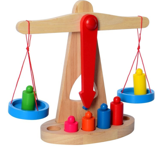 Игрушка Деревянная Весы 24х23х10 см  MD 0920 фото 2