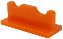Подставка под две кисточки, оранжевый пластик AS-0062