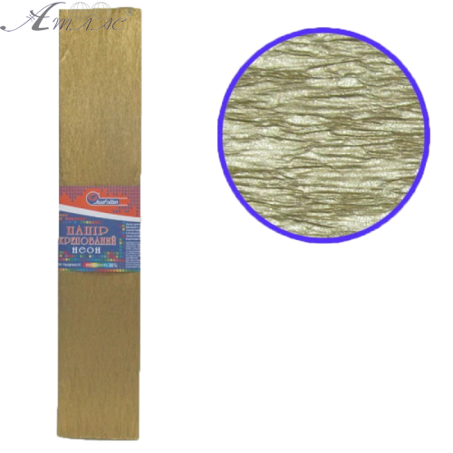 Папір гофрований НЕОН Золотий 50х200см 55% ціна за 10шт KRGS-8038 Папір гофрований НЕОН Золотий 50х200см 55% ціна за 10шт KRGS-8038