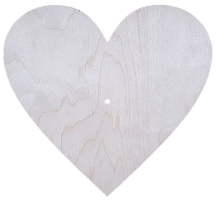 Основа для годинника з фанери 4 мм № 7 Серце 37 x 37 см AS-4556, В-0169