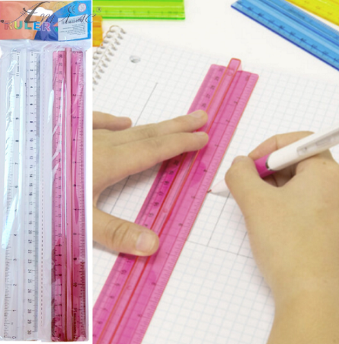 Линейка с ручкой 30 см цветная  03548 