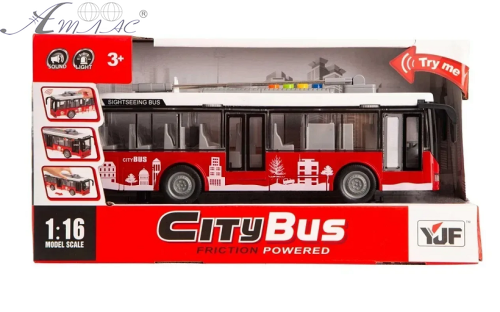 Іграшка Машинка City Bus Тролейбус світло звук двері 28 см  А1119-8 фото 2
