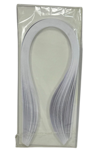 Бумага для Квиллинга  Белая  5мм 50полос 42см  00967 фото 2