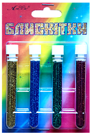 Блестки (Глиттер) Набор №  4 - 2 гр ( 4 шт ) - Золото + Синий + Зеленый + Красный AS-2204, А-973