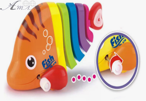Игрушка Рыбка заводная яркая 11см  6637 фото 3