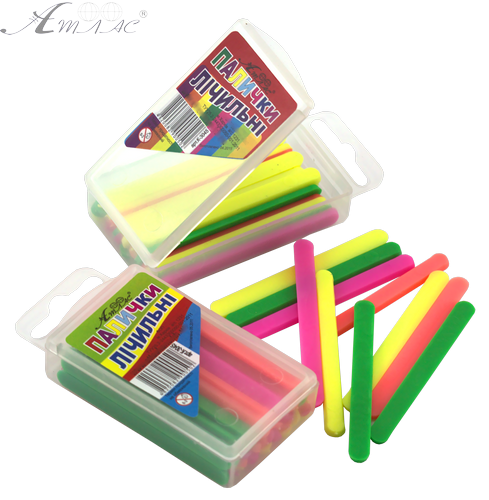 Палички рахункові в коробочці, яскраві 6см  AS-0033