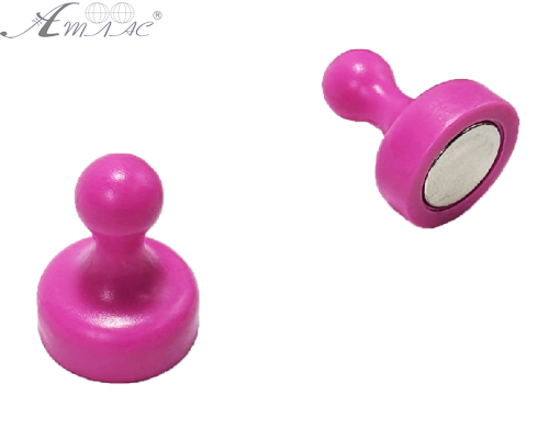 Магніт неодимимовий Пішак для дошки 19х25мм 1шт Рожевий  07474