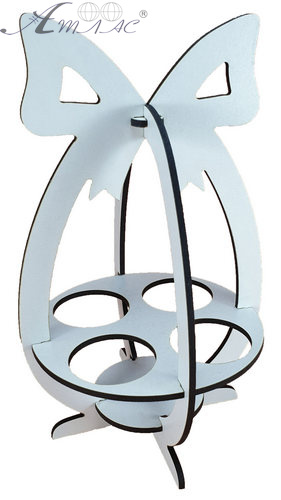 Сувенир "Пасхальная подставка с бантом" на 4 яйца 12 х 19.7 см AS-6215, М-2063