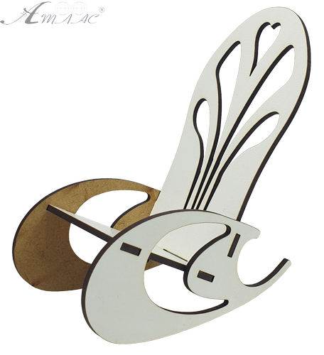 Мебель для кукол ростом 30 см - Кресло-Качалка из МДФ AS-6022, М-2094 Мебель для кукол ростом 30 см - Кресло-Качалка из МДФ AS-6022, М-2094