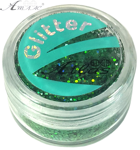 Блискітки (Гліттер) великі Голографічні Атлас 3 гр - Зелений AS-2452