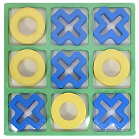 Хрестики - Нолики ФАРБОВАНІ з фанери 14 х 14 см  AS-7131