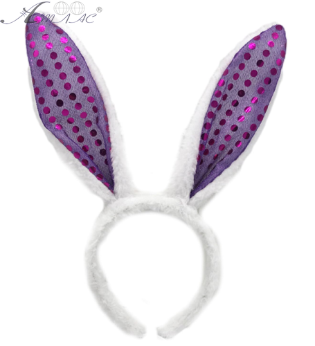 Іграшки Обруч Вушки Зайчики хутряні з паєтками 26 см фіолетові 14668 Іграшки Обруч Вушки Зайчики хутряні з паєтками 26 см фіолетові 14668