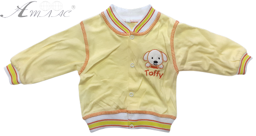 Кофта байка, с длинным рукавом, желтая р.62 Toffy 02911 Кофта байка, с длинным рукавом, желтая р.62 Toffy 02911