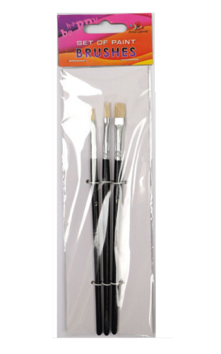 Набор кистей Щетина 3шт Фреш плоские №2,4,6  10893