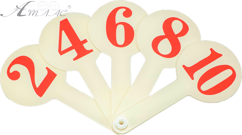 Віяло Цифр НОВЕ від 1 до 10, білий пластик AS-0005, К-7375 фото 2