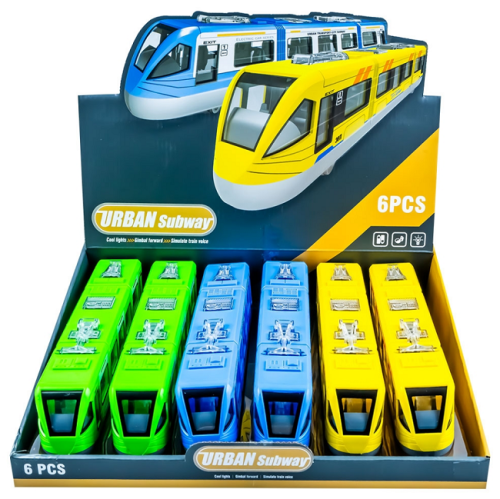 Игрушка Модель Городской поезд пластмассовый  31см Голубой  0085А