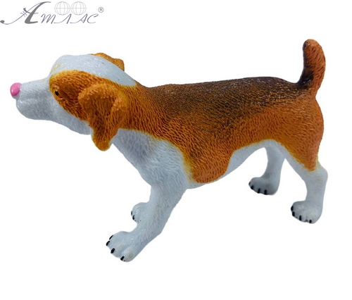 Іграшка Силіконова тягнучка собака Лобрадор біло-помаранчевий 10см  06739 фото 2