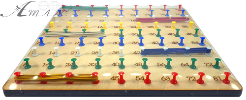 Геоборд или Планшет Математический 27 х 27см - 81 пластиковых стоек + 25 резинок AS-7136 фото 2