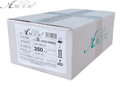 Лінійка 30 см Таблиця множення сніжно-біла в упаковці AS-0612, К-9052 фото 4