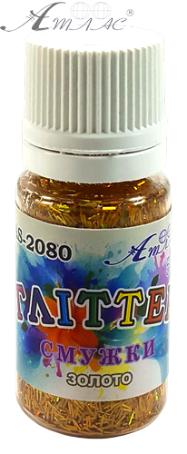 Блискітки (Гліттер) смужки Атлас 5 гр - Золоті AS-2080 фото 2 Блискітки (Гліттер) смужки Атлас 5 гр - Золоті AS-2080 фото 2