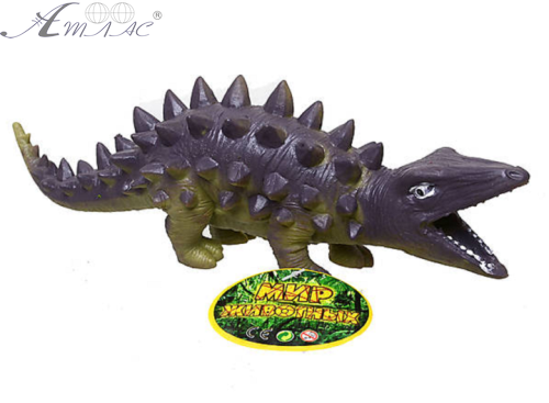 Игрушка силиконовая антистресс, динозавр фиолетовый с шипами 20 см  06804