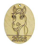 Фигурка Лошадка № 11 в овалі 5,5 х 7,5 см  AS-4381