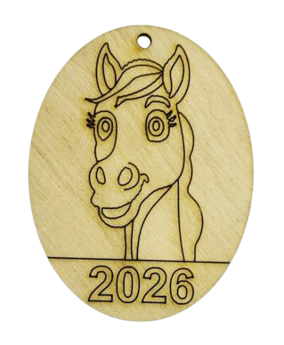 Фигурка Лошадка № 11 в овалі 5,5 х 7,5 см  AS-4381