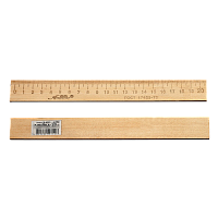 Лінійка Дерев'яна 20 см надрукована зі штрих-кодом AS-0652, К-4051