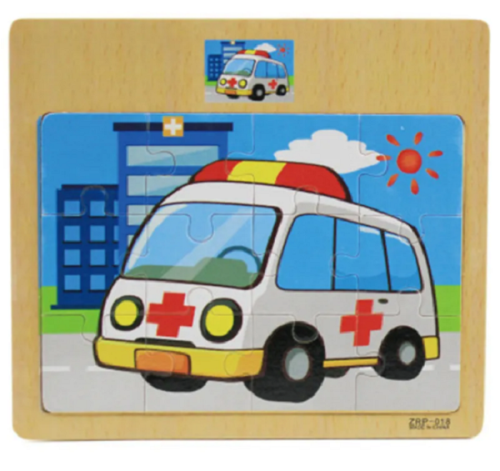 Игрушка Деревянная Пазл животные, транспорт 17 х 15см  1090 фото 4