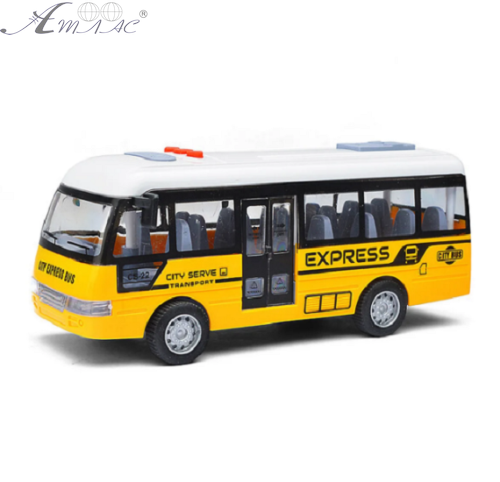 Игрушка Автобус со светом и звуком инерционный 19 см  YM9907F фото 3