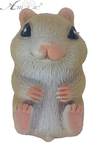 Іграшка Силіконова тягнучка Хом'як коричневий 5 см  04397 фото 2