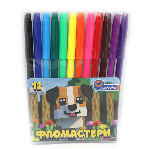 Фломастеры Josef Otten 12 цветов Собачка  828-12F