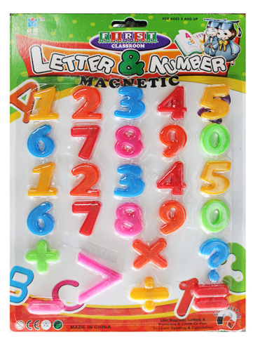 Магниты Цифры и знаки в блистере 29 х 21см  15487