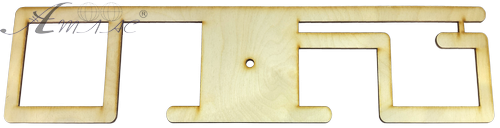 Основа для часов из фанеры 4 мм № 25 Две цифры 12 х 48 см AS-4574