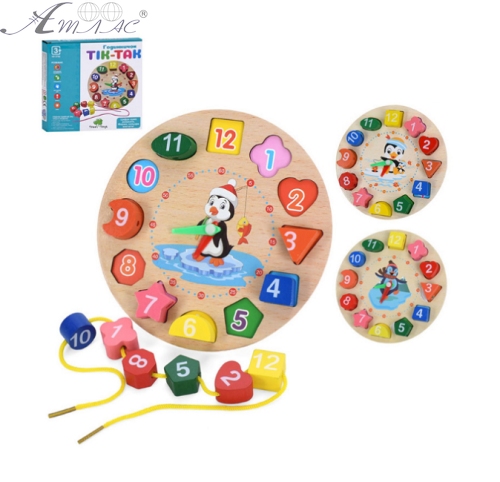 Іграшка Дерев'яна Рамка - сортер та шнурівка Тік-Так  MD0766