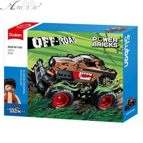 Игрушка Конструктор Sluban Off-Road Внедорожник - Инерционный 269 детали M38-B1160 Игрушка Конструктор Sluban Off-Road Внедорожник - Инерционный 269 детали M38-B1160