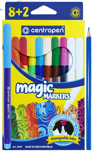 Фломастери Centropen 8 + 2 кольори Magic змінює колір 2549/10 фото 2