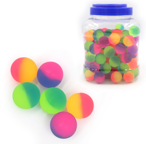 Игрушка Мяч попрыгунчик 2,7 см неон двойной  9533-2,7