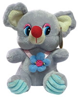Игрушка Мягкая Мышка с цветком 19 см  B11