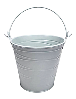 Ведерко Декоративний метал 9,5 х 9,5см Диз № 4 косі смуги Біле  04633