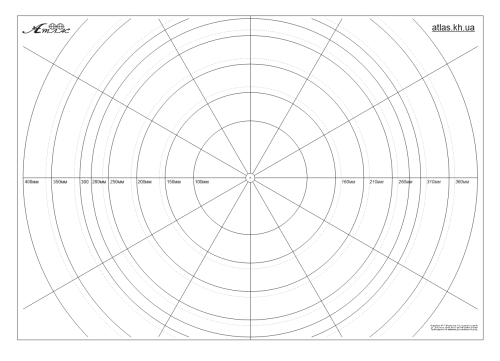 Трафарет для розметки циферблата настенныйх часов  AS-0552