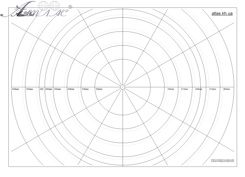 Трафарет для розмітки циферблата настінного годинника  AS-0552