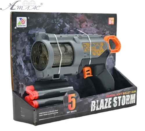 Игрушка Пистолет + поролоновые пули с присосками  7164 фото 2