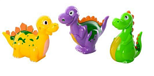 Игрушка Динозавры пластик 11 см 3 штуки  в пакете  6038